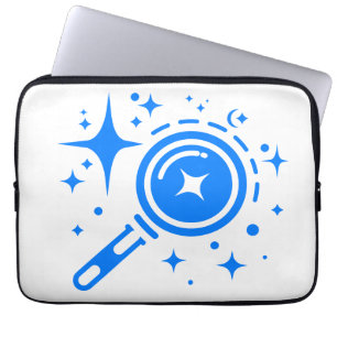 AI-Emblem Twinkle Sterne, Leuchtturm des digitalen Laptopschutzhülle