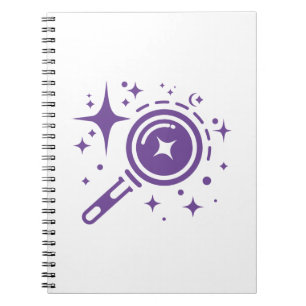 AI-Emblem Twinkle Sterne, Leuchtturm des digitalen Notizblock