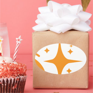 AI-Emblem Twinkle Sterne, Leuchtturm des digitalen Ovaler Aufkleber