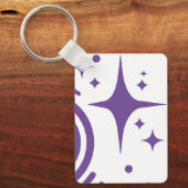 AI-Emblem Twinkle Sterne, Leuchtturm des digitalen Schlüsselanhänger (Vorderseite)