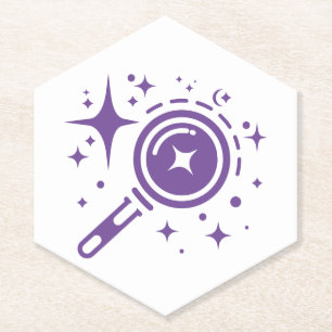 AI-Emblem Twinkle Sterne, Leuchtturm des digitalen Untersetzer
