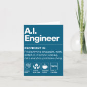 Ai Engineer Funny Karte (Vorderseite)