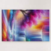 AI erstellt Abstrakte Kunst Ölgemälde Landschaft Puzzle (Horizontal)