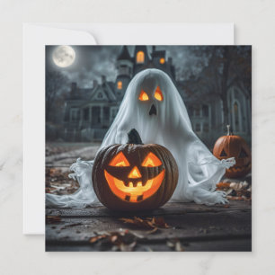 AI erzeugt Spooky Ghost Halloween Einladung