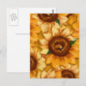 AI erzeugte Sonnenblumen Postkarte (Vorne/Hinten)