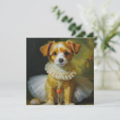 AI Extravagant Hund Feiertagskarte (Stehend Vorderseite)