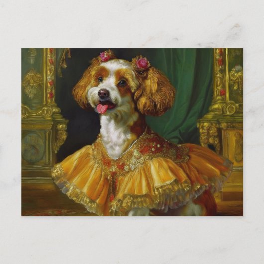 AI Extravagant Hund Postkarte (Vorderseite)