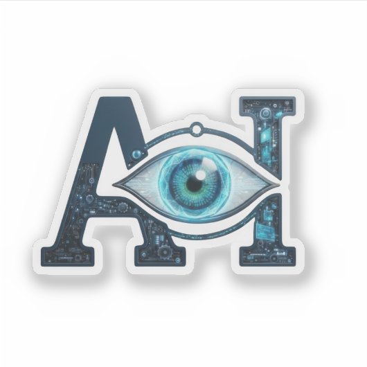 AI Eye Aufkleber (Vorderseite)
