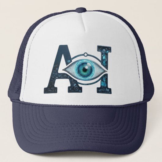 AI Eye Hat Truckerkappe (Vorderseite)
