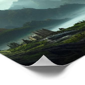 AI Fantasy Landscape #02 Poster (Ecke)