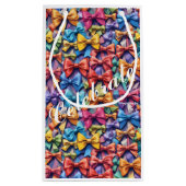 AI feiert mehrfarbiges Muster-Geschenktasche Kleine Geschenktüte (Rückseite)