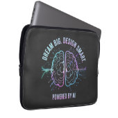 AI Futuristic Laptop Sleeve - Dream Big Design (Vorne Rechts)