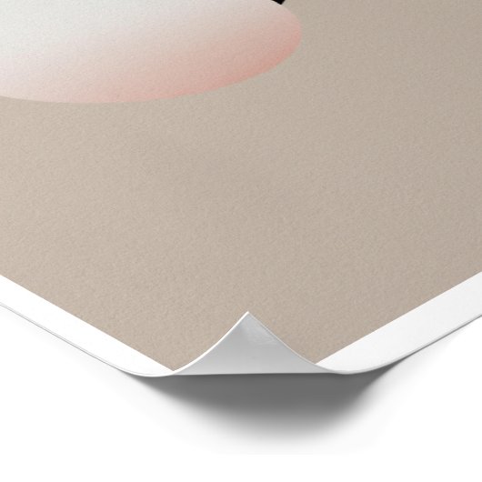 AI Generated Abstrakt Art Minimalistisch neutral Poster (Ecke)