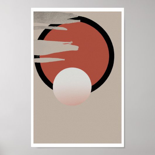 AI Generated Abstrakt Art Minimalistisch neutral Poster (Vorne)