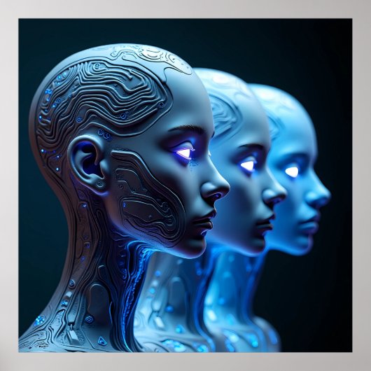 AI Generated Cyberpunk Art - Bold & Futuristic! N Poster (Vorne)