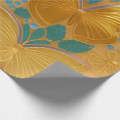 AI Generated - Golden Butterflies Decorative Art Geschenkpapier (Ecke)