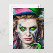 AI Generated Mad Hatter Fantasy Postcard Postkarte (Vorne/Hinten)