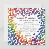 Ai Generated Pride LGBTQ Valentine Feiertagskarte (Rückseite)