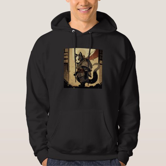 AI Generated Shinobi Cat Hoodie (Vorderseite)