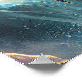 (AI generiert) Jesus auf einem Eisbärenplakat Poster (Ecke)