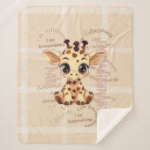 AI generiert | Niedliche Bejahungen | Giraffe Sherpadecke (Vorderseite)