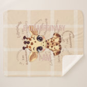 AI generiert | Niedliche Bejahungen | Giraffe Sherpadecke (Vorderseite (Horizontal))
