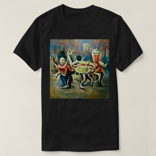 AI generierte Bild Crab Menschen tanzen Öl auf Can T-Shirt (Design vorne)