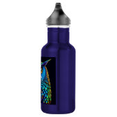 Ai generierte farbenfrohe Owl Edelstahlflasche (Rechts)