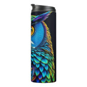 Ai generierte farbenfrohe Owl Thermosbecher (Nach rechts gedreht)