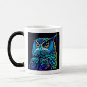 Ai generierte farbenfrohe Owl Verwandlungstasse (Links)