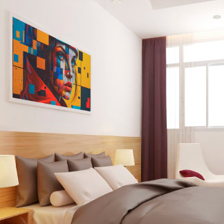 Ai generierte Frau als moderne Kunst Poster