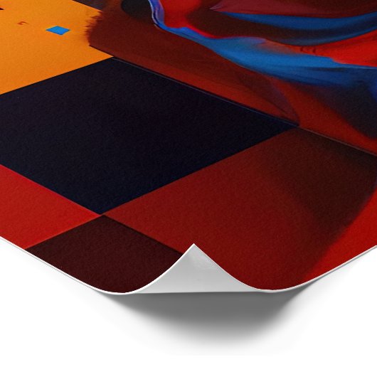 Ai generierte Frau als moderne Kunst Poster (Ecke)