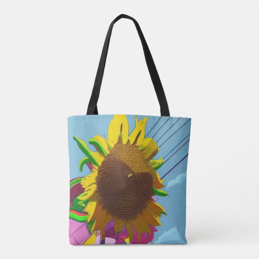 AI generierte Sonnenblume - Alles über Drucktasche Tasche (Rückseite)