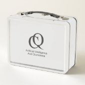 AI-generierter Hund 01 "T-Shirt hee hee" Metall Brotdose (Rückseite)