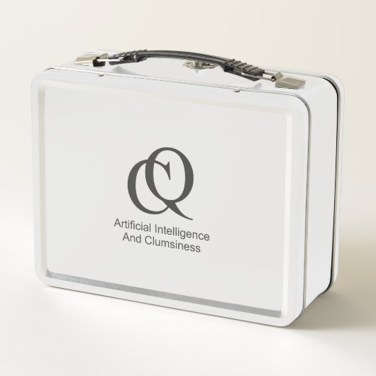 AI-generierter Hund 01 "T-Shirt hee hee" Metall Brotdose (Rückseite)