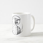 ai generiertes Papagei-Logo Kaffeetasse (VorderseiteRechts)