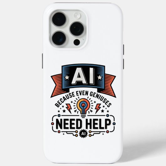 AI Genie Humor Tech Zitat Design Case-Mate iPhone Hülle (Rückseite)