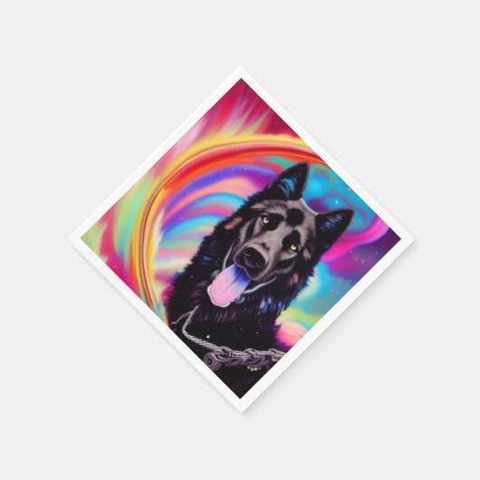 Ai German Shepherd Serviette (Ecke)