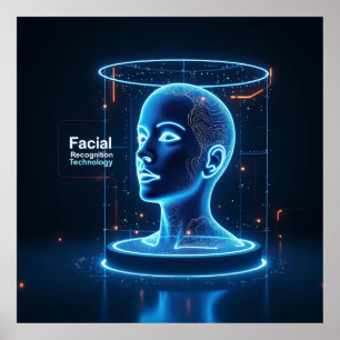 "AI-getriebene Gesichtserkennung Poster