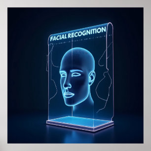 "AI-getriebene Gesichtserkennung Poster