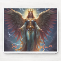 AI Girl Power Mouse Pad