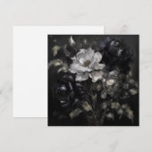 AI Grau Blume Feiertagskarte (Vorne/Hinten)