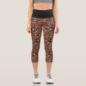 AI Halloween Pattern Capri Leggings (Vorderseite)