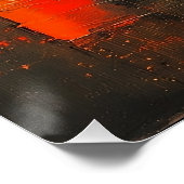 Ai hat eine abstrakte und widerstandsfähige Stadt  Poster (Ecke)