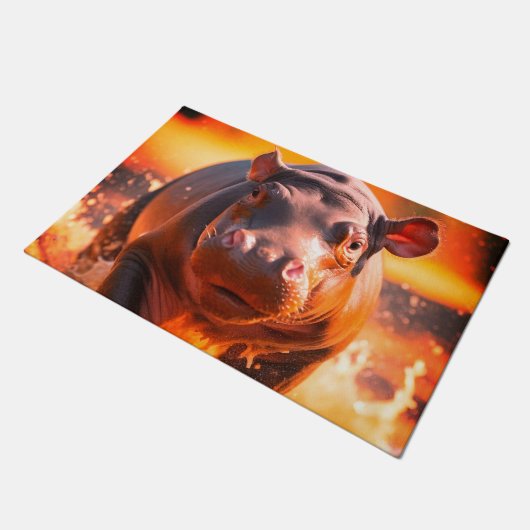 Ai Hippo Fußmatte (Schrägansicht)