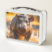 Ai Hippo Metall Brotdose (Rückseite)