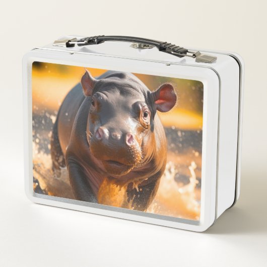 Ai Hippo Metall Brotdose (Rückseite)