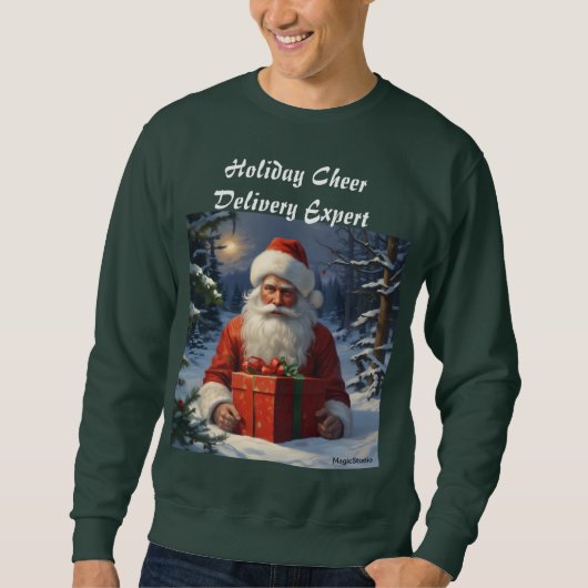 AI Holiday Cheer Delivery Expert Men's Sweatshirt (Vorderseite)