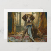 AI Hund zerstört Postkarte (Vorne/Hinten)