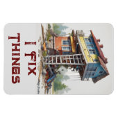 AI I repariert flexibel gestaltbare Dinge Magnet (Horizontal)